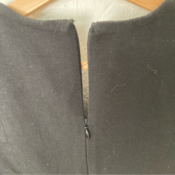 Banana Republic Black Cap Sleeve Square Neckline Bodycon Dress, Size 6P - Picture 5 of 5